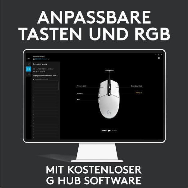 Logitech Gaming-Maus G203 Lightsync Schwarz