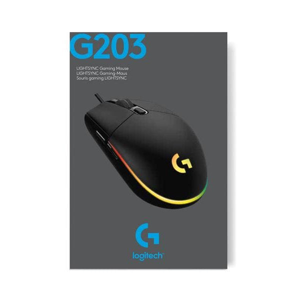Logitech Gaming-Maus G203 Lightsync Schwarz