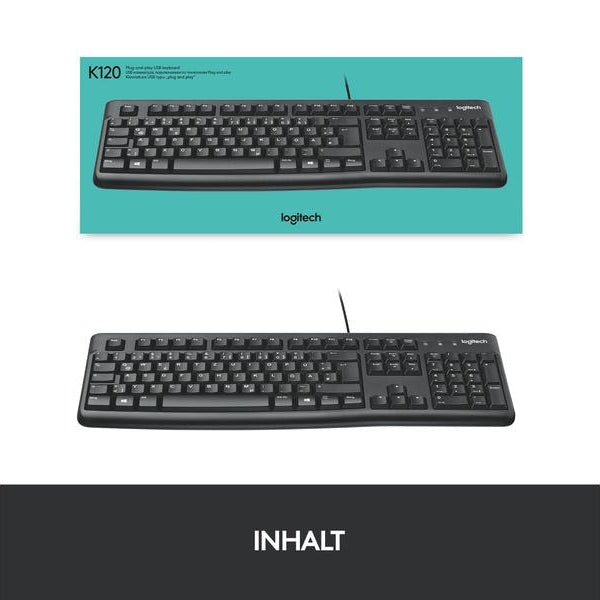 Logitech Tastatur K120 CH-Layout, kabelgebunden