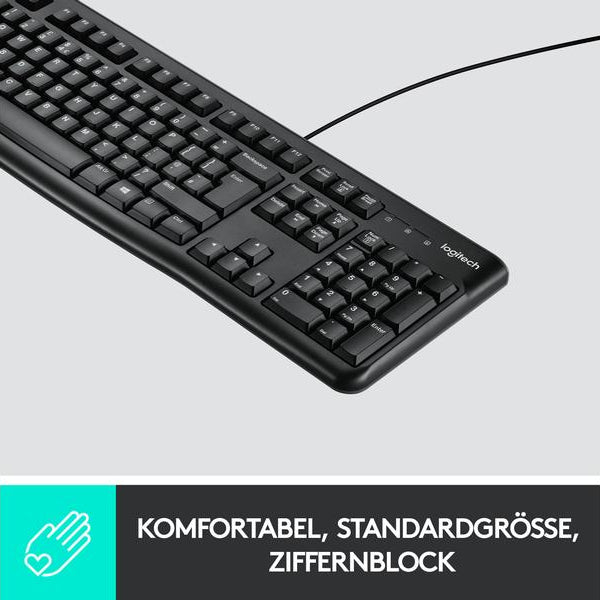 Logitech Tastatur K120 CH-Layout, kabelgebunden