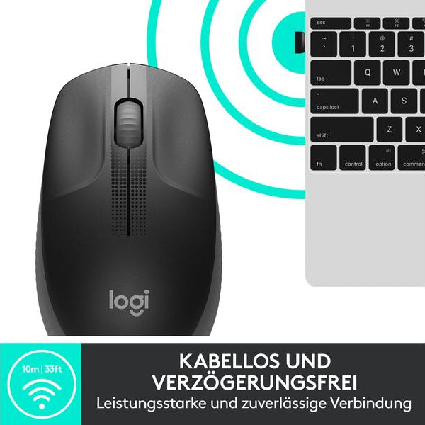 Logitech Maus M190 Anthrazit/Schwarz, kabellos