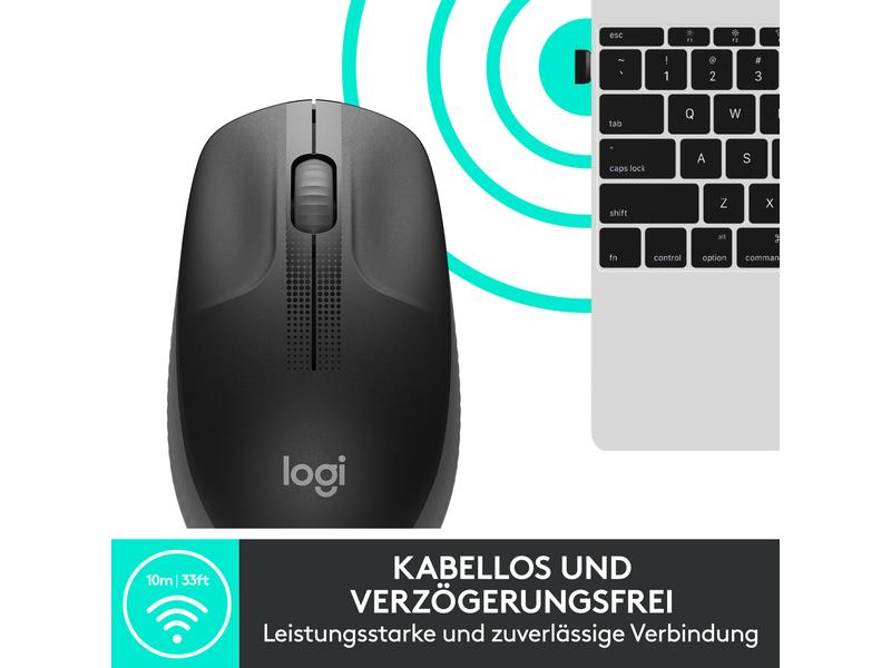 Logitech Maus M190 Anthrazit/Schwarz, kabellos