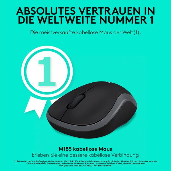 Logitech Wireless Mouse M185 - grau