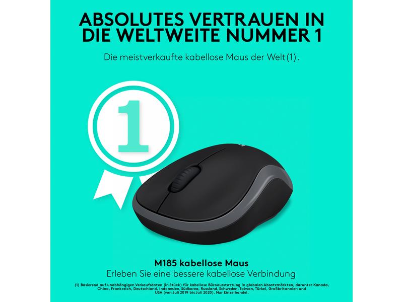 Logitech Wireless Mouse M185 - grau
