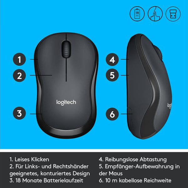 Logitech Maus M220 Silent , kabellos