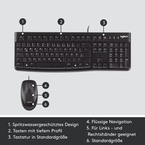 Logitech Tastatur-Maus-Set MK120