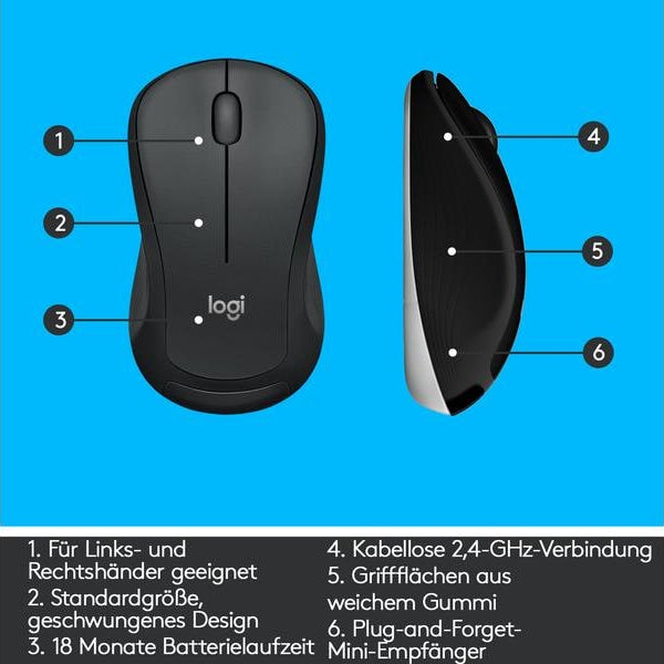Logitech Tastatur-Maus-Set MK540 Advanced US-Layout, für Windows