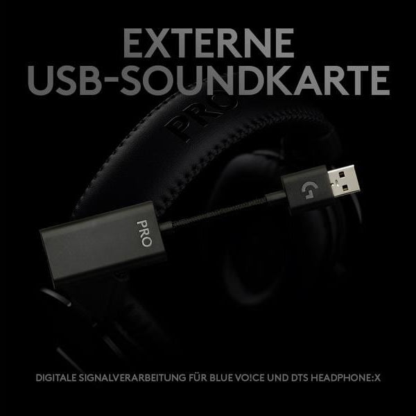 Logitech Headset G PRO X Gaming 7.1 Surround Schwarz