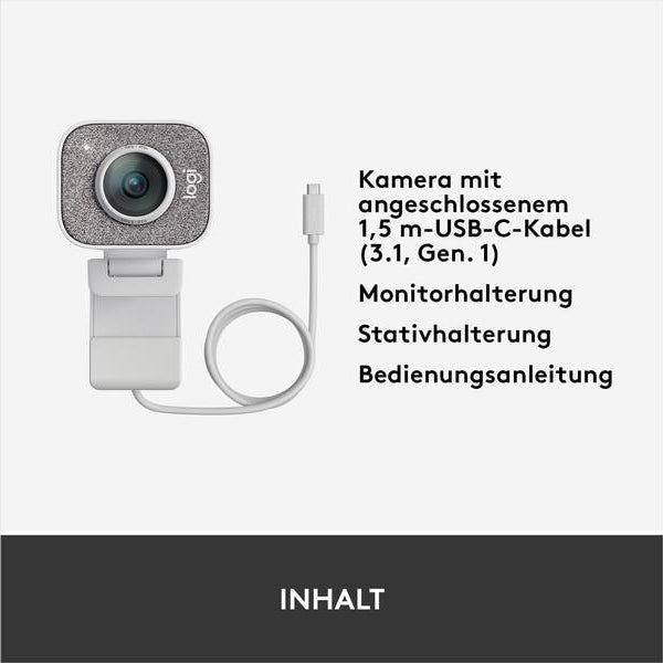 Logitech Webcam StreamCam Weiss