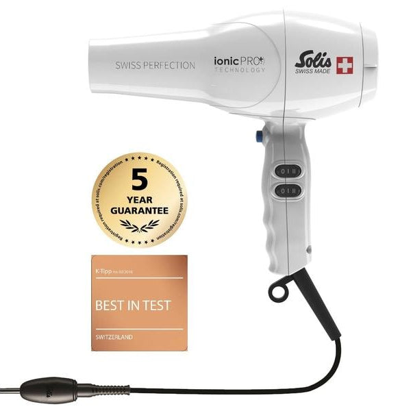 Solis Profihaartrockner Swiss Perfection 360° ionicPRO Weiss