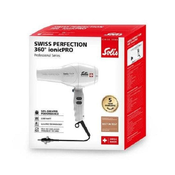 Solis Profihaartrockner Swiss Perfection 360° ionicPRO Weiss