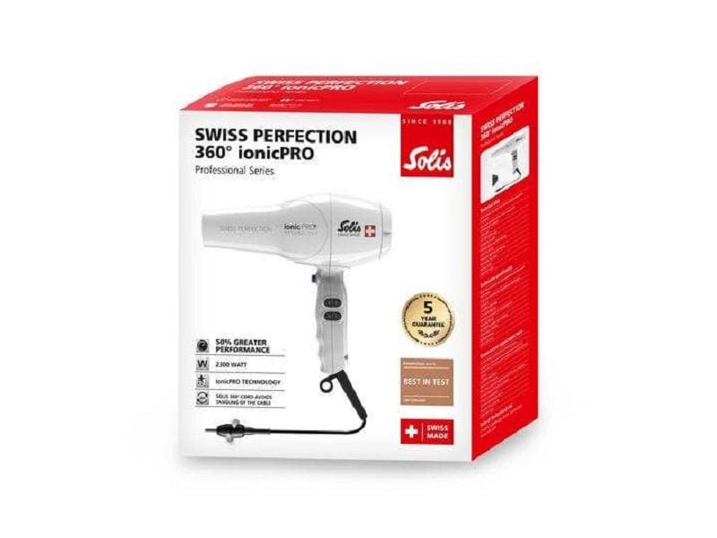 Solis Profihaartrockner Swiss Perfection 360° ionicPRO Weiss