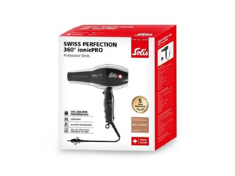 Solis Profihaartrockner Swiss Perfection 360° ionicPRO Schwarz