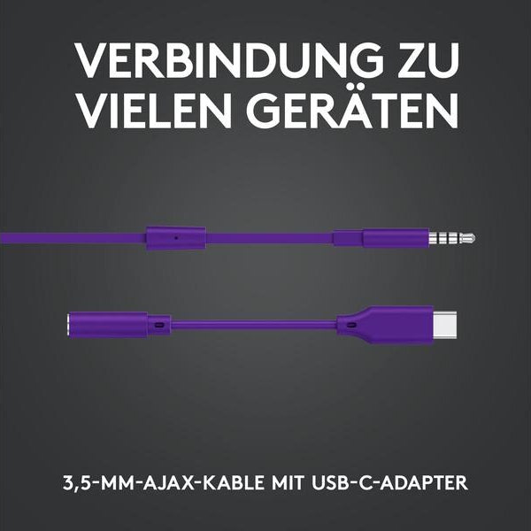 Logitech Headset G333 Gaming Violett