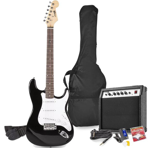 MAX E-Gitarre GigKit Schwarz