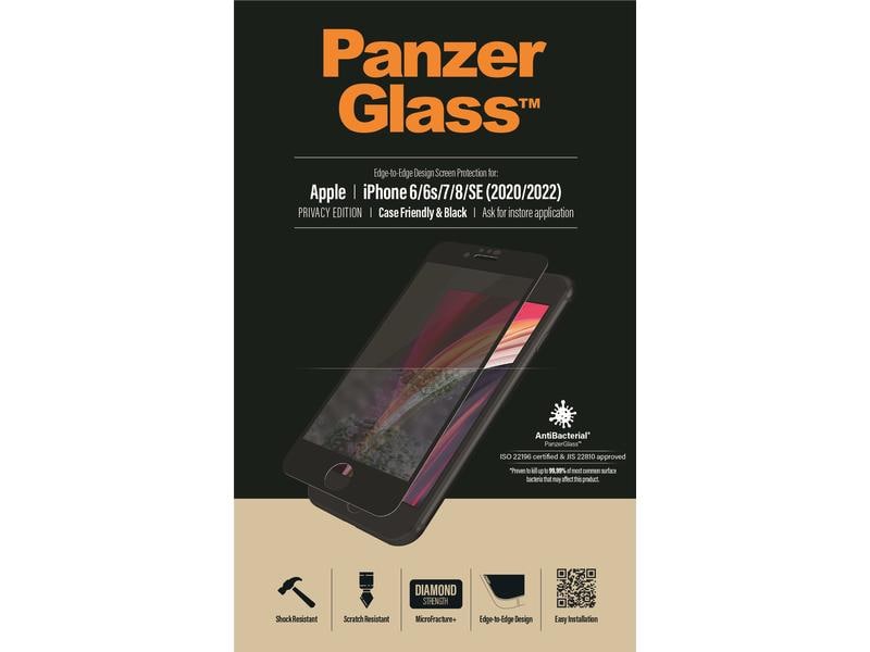 Panzerglass Displayschutz Case Friendly Privacy iPhone 6/6S/7/8/SE
