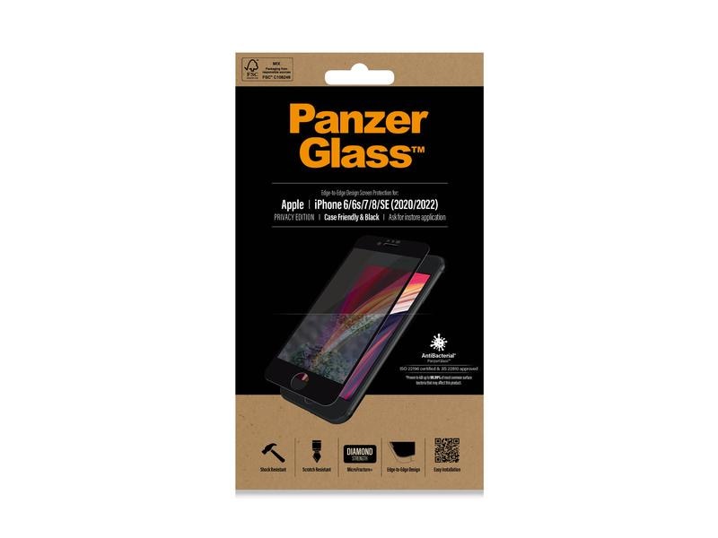 Panzerglass Displayschutz Case Friendly Privacy iPhone 6/6S/7/8/SE