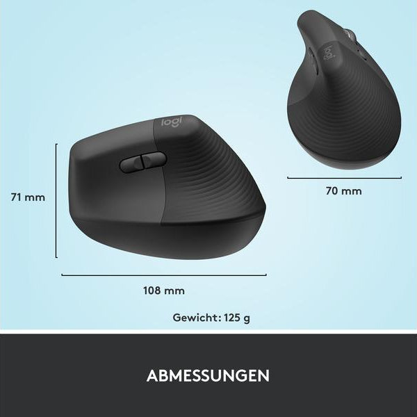 Logitech Ergonomische Maus Lift Graphite