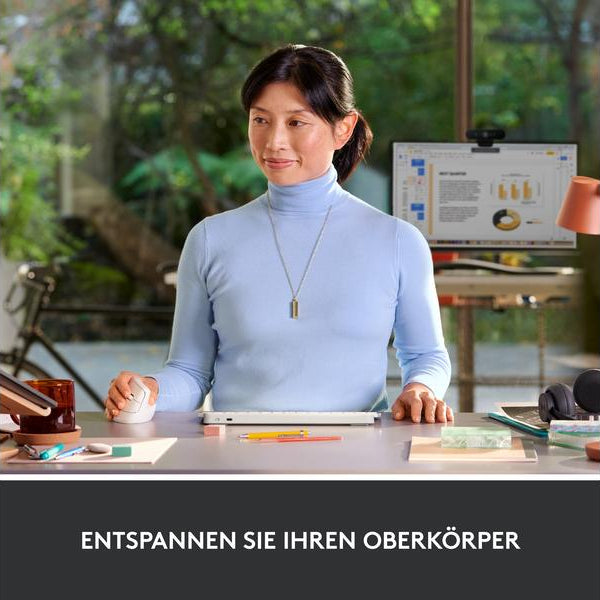 Logitech Ergonomische Maus Lift Off-white