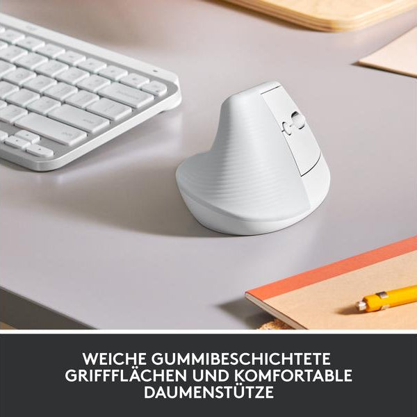 Logitech Ergonomische Maus Lift Off-white