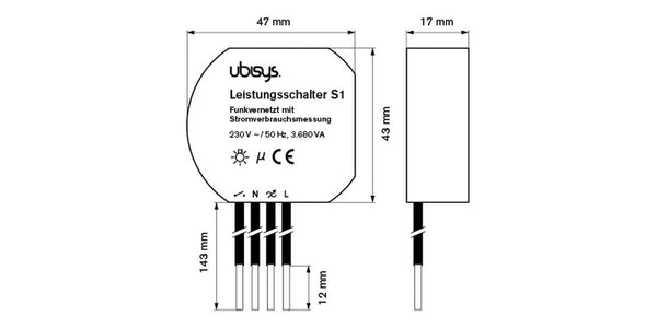 ubisys Leistungsschalter S1 ZigBee 3.0