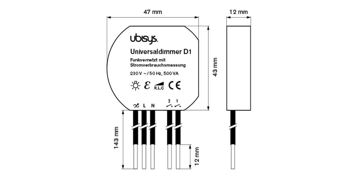 ubisys Universaldimmer D1 ZigBee 3.0