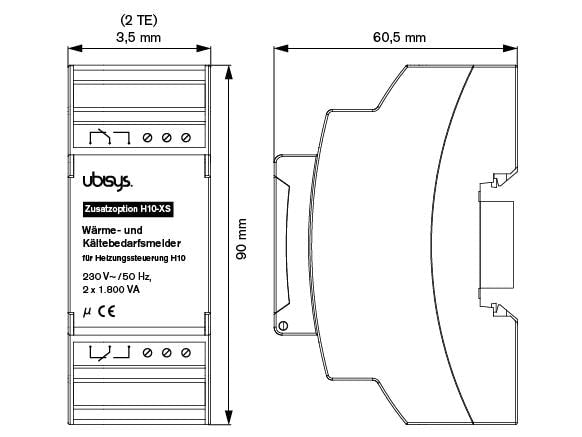 ubisys Wärme-Kältebedarfsmelder H10 230 V