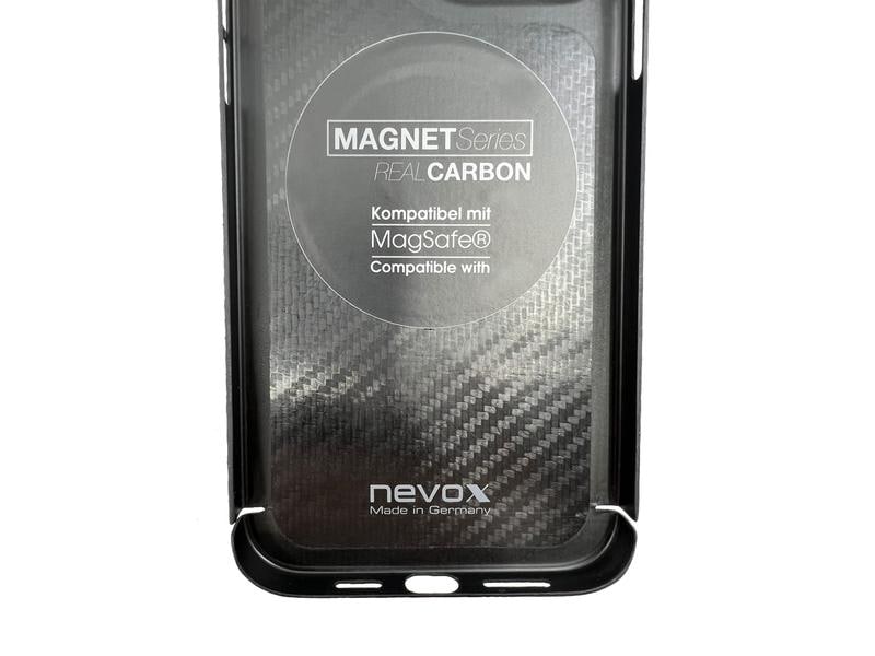 Nevox Back Cover Carbon Series Magsafe iPhone 15 Pro Max Schwarz