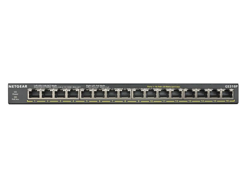 Netgear PoE+ Switch GS316P-100EUS 16 Port