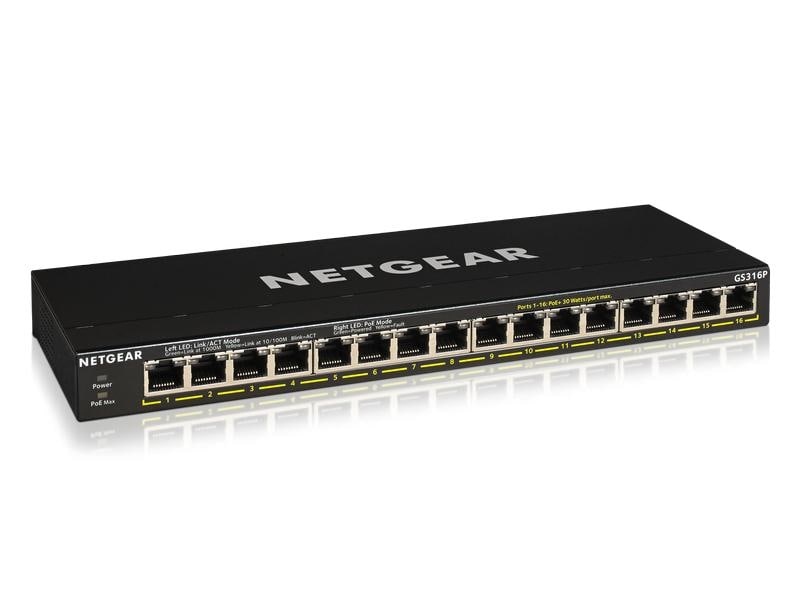 Netgear PoE+ Switch GS316P-100EUS 16 Port