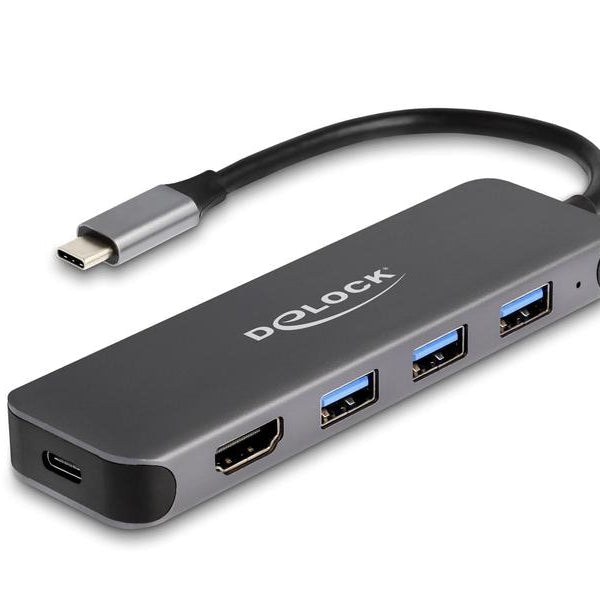 Delock Dockingstation 3x 3.1 Typ-A + 1x HDMI 4K, PD