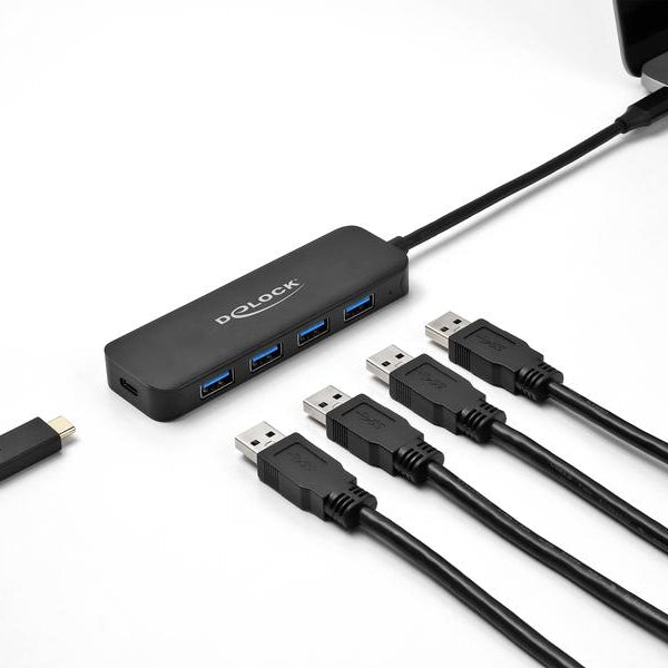Delock Dockingstation 4x USB Typ-A + 1x USB Typ-C Power Delivery