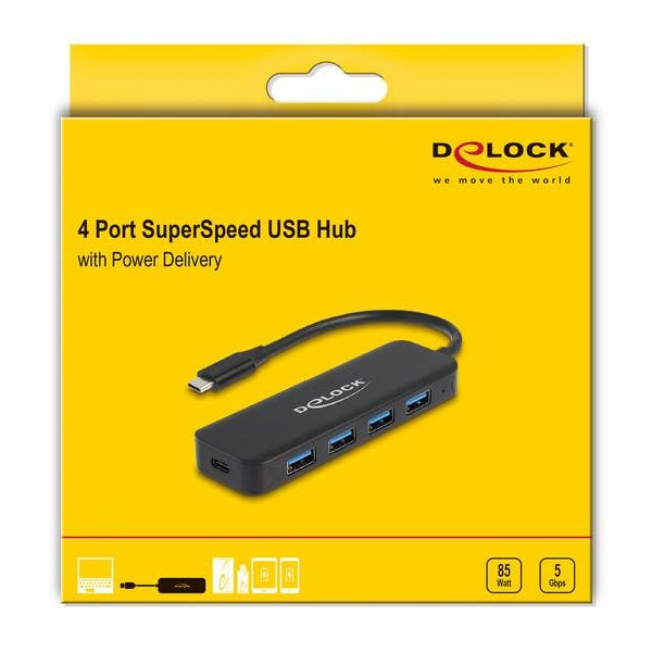 Delock Dockingstation 4x USB Typ-A + 1x USB Typ-C Power Delivery