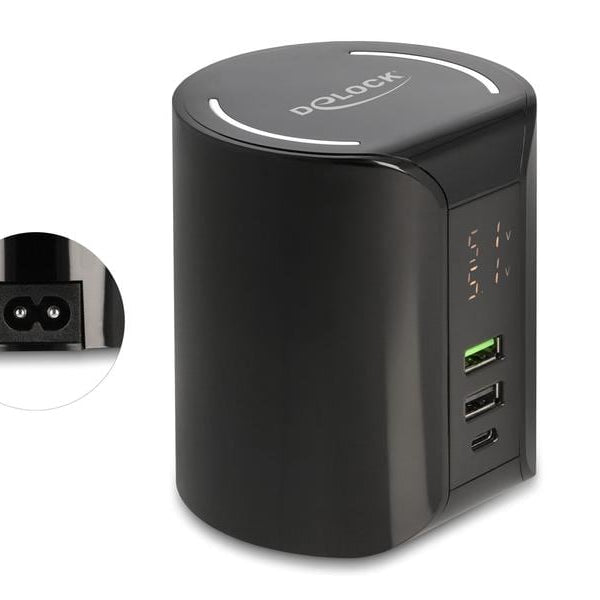 Delock Ladestation 1x USB Type-C, 2x USB Type-A mit Wireless