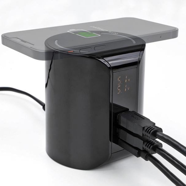 Delock Ladestation 1x USB Type-C, 2x USB Type-A mit Wireless