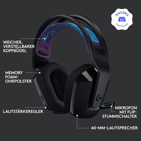 Logitech Headset G535 Lightspeed Schwarz
