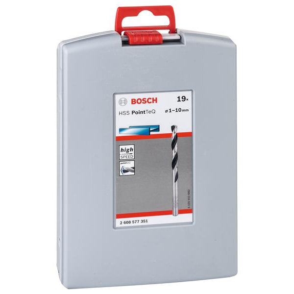 Bosch Spiralbohrer-Set HSS PointTeQ, 19-teilig