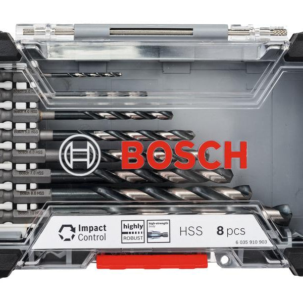 Bosch Professional Bohrer-Set Impact Control HSS, 8-teilig
