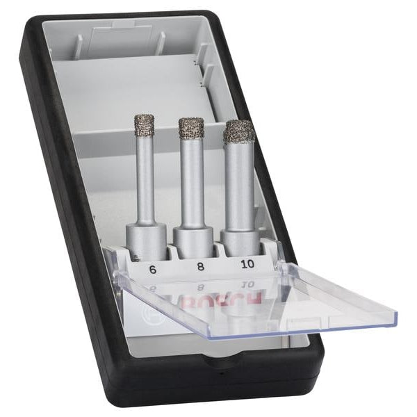Bosch Professional Diamanttrockenbohrer-Set Easy Dry, 6 / 8 / 10 mm, 3-teilig