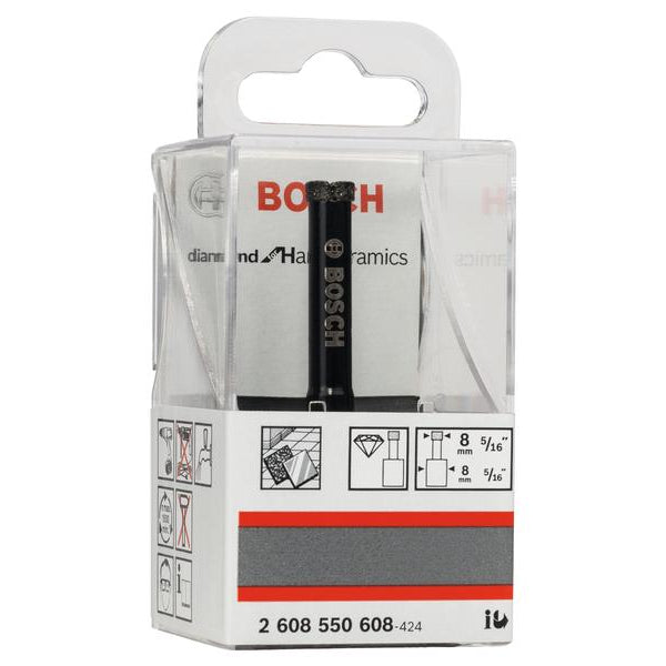 Bosch Professional Diamantnassbohrer Diamond for Hard Ceramics, 8 x 35 mm