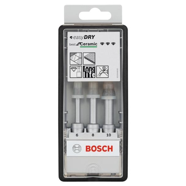 Bosch Professional Diamanttrockenbohrer-Set Easy Dry, 6 / 8 / 10 mm, 3-teilig