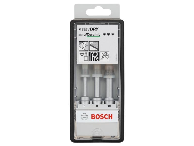 Bosch Professional Diamanttrockenbohrer-Set Easy Dry, 6 / 8 / 10 mm, 3-teilig