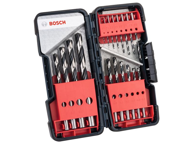 Bosch Spiralbohrer-Set HSS PointTeQ, 18-teilig