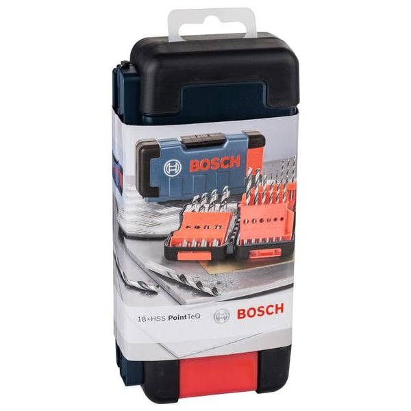 Bosch Spiralbohrer-Set HSS PointTeQ, 18-teilig