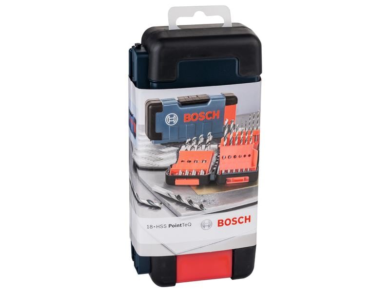 Bosch Spiralbohrer-Set HSS PointTeQ, 18-teilig