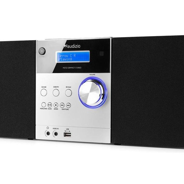 Audizio Micro-HiFi Anlage Metz Aluminium