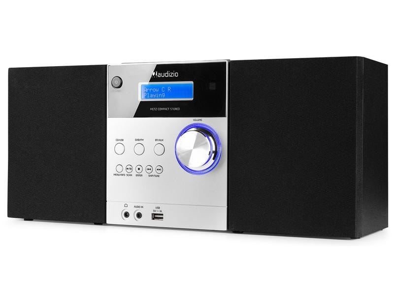 Audizio Micro-HiFi Anlage Metz Aluminium