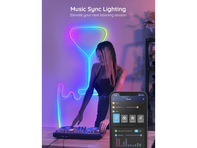 Govee LED Stripe Neon, 3 m, RGBIC, Matter