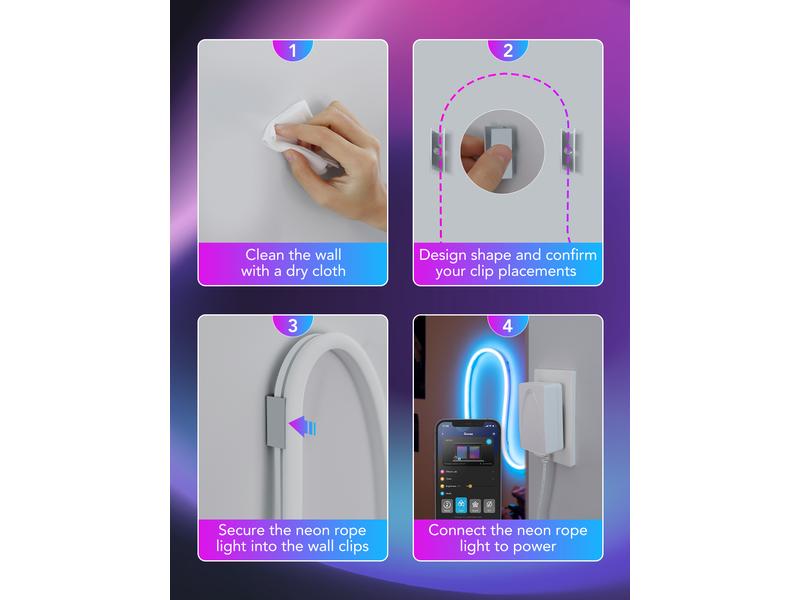 Govee LED Stripe Neon, 3 m, RGBIC, Matter