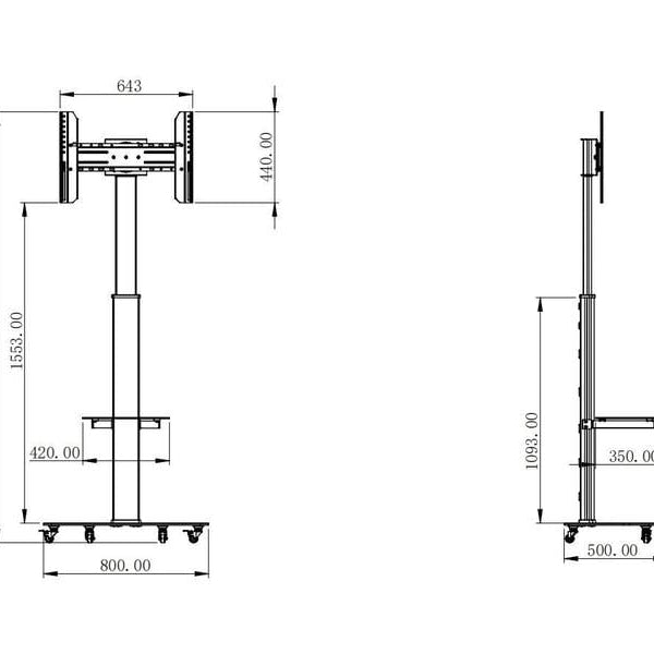 Audioraq TV-Trolley Home Schwarz